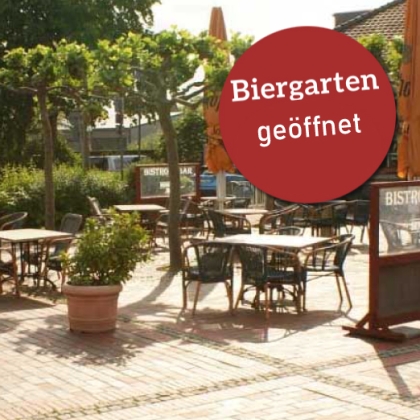 Biergarten geöffnet